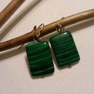 Malachite Drop Earrings